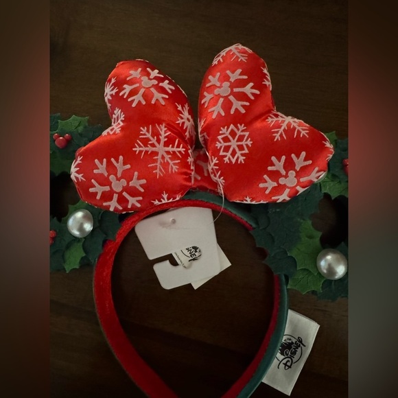 Disney Parks Minnie Mouse Christmas Wreath Headband - Picture 5 of 7
